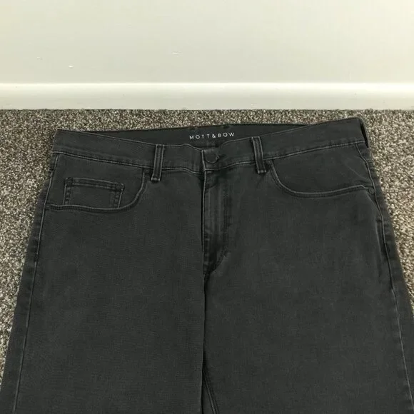 Mott Bow Jeans 35x30 Slim Fit Stretch Washed Black (Fits 36x30)